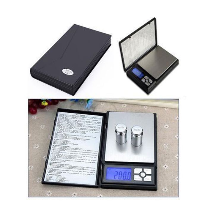 Mini Balance numérique de poche électronique à affichage LCD,  comme un ordinateur portable, Balance de Bijoux
