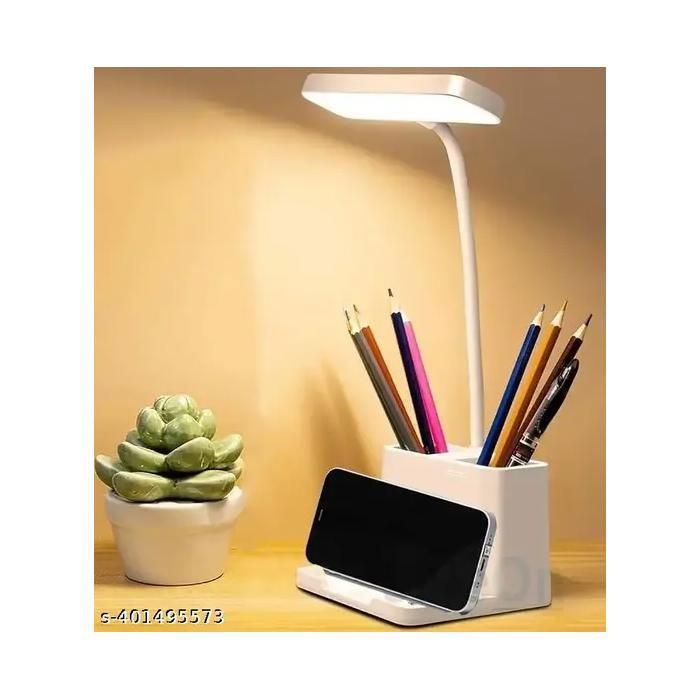 Lampe de bureau LED - Liseuse Multifonction - Blanc - Rechargeable - Dimmable - Protection des Yeux