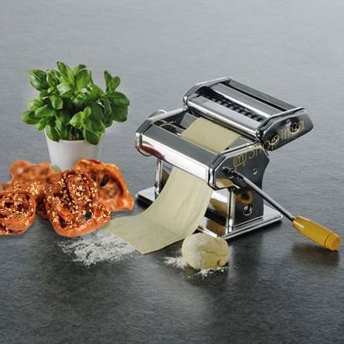 TATCH Superbe machine à pâtes, Appareil à pâtissier Inox multifonction avec roulette