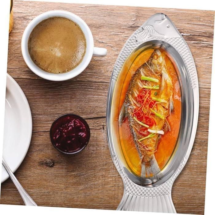 Assiette à Poisson - GM - 34cm - Inox - Argenté - Présentation