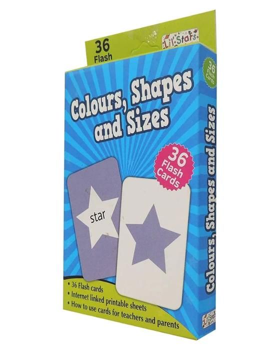 Chaaraoui - Colours, Shapes and Sizes  Flash Cards - jeux enfants, sens psychomotricité, eveil - Dès 5 ans