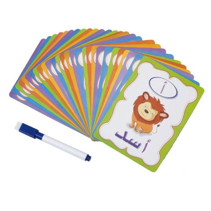 Les lettres arabes sont effaçables pour apprendre l'écriture 28PCS