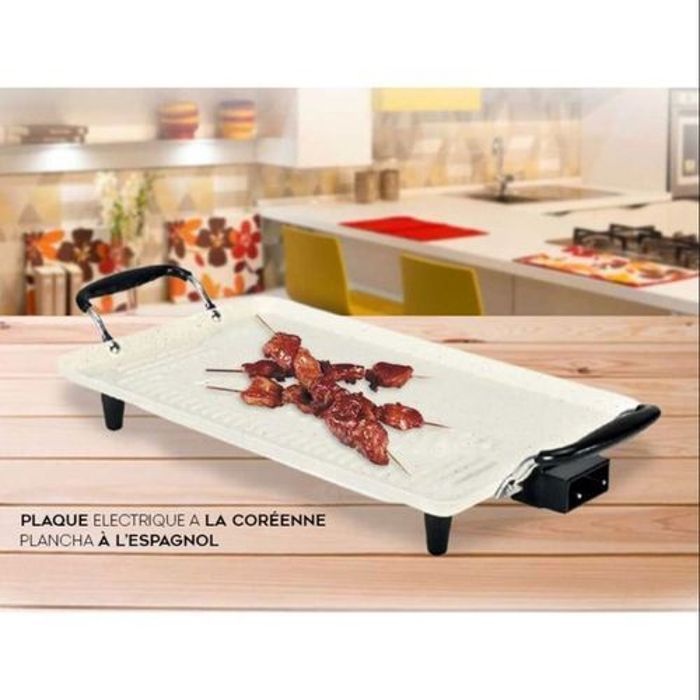 Technoswiss Offfre  Plancha grille électrique pour barbecue anti adhésive 1500w