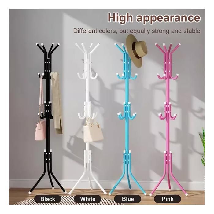 Porte Manteau sur Pieds avec 12 Crochets(Couleur aléatoire)