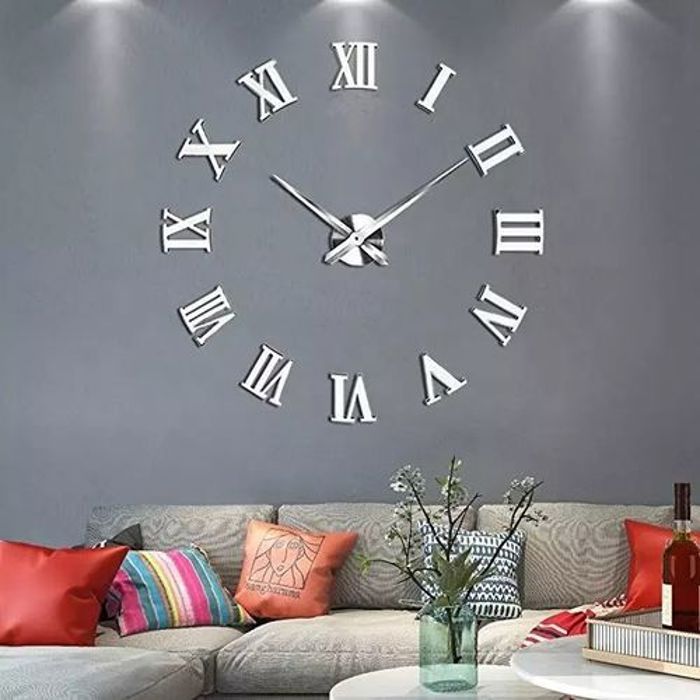 Horloge murale Chiffres Romains ,(Romains Argent)