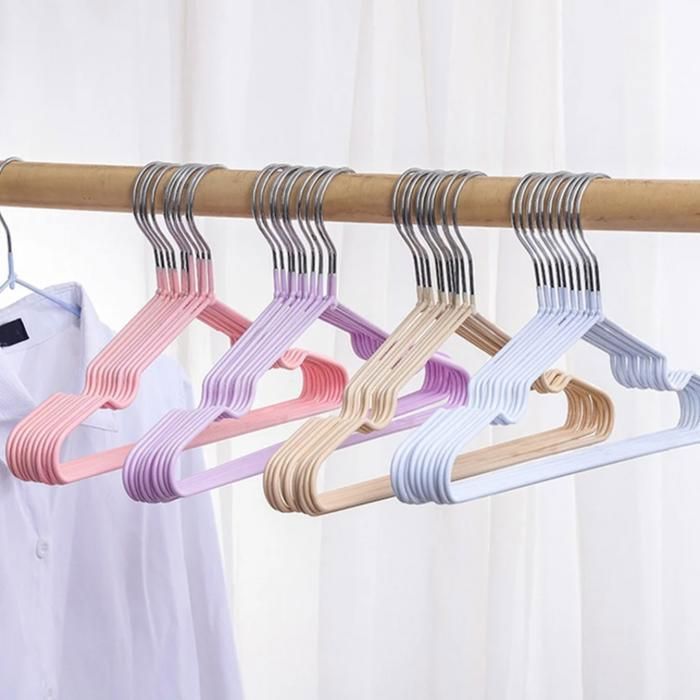 Lot de 20 Cintres de chemises et vêtements en métal, cintre séchage-porte vêtements(Couleur aléatoire)
