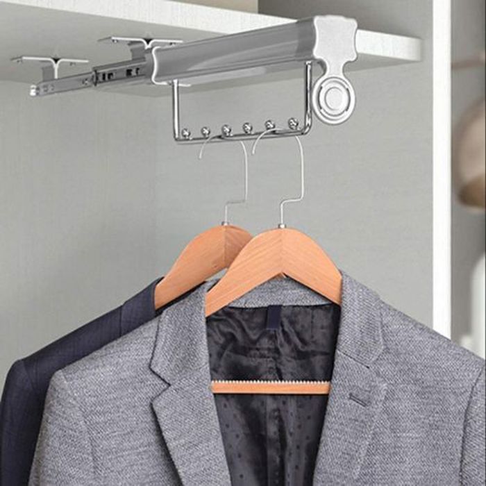 Cintre extensible pour placard Rail à vêtements coulissant-