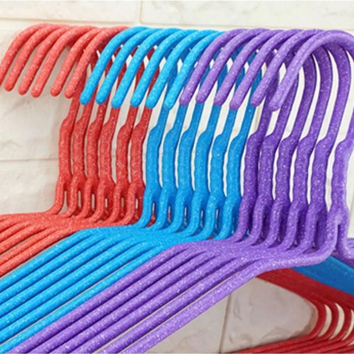 Cintre en métal - GENERIC - 10 pièces - Revêtement en plastique - Antidérapant - Durable