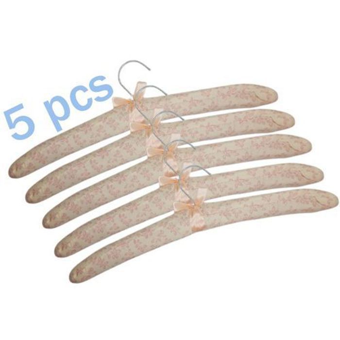 Cintres doublés en satin pour placard-Lot de 5