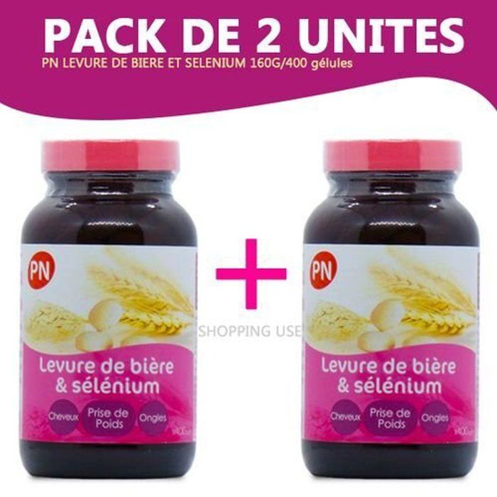 Pn Levure de bière et sélénium X 2 ( cheveux, prise de poids , ongles) 400 Cps