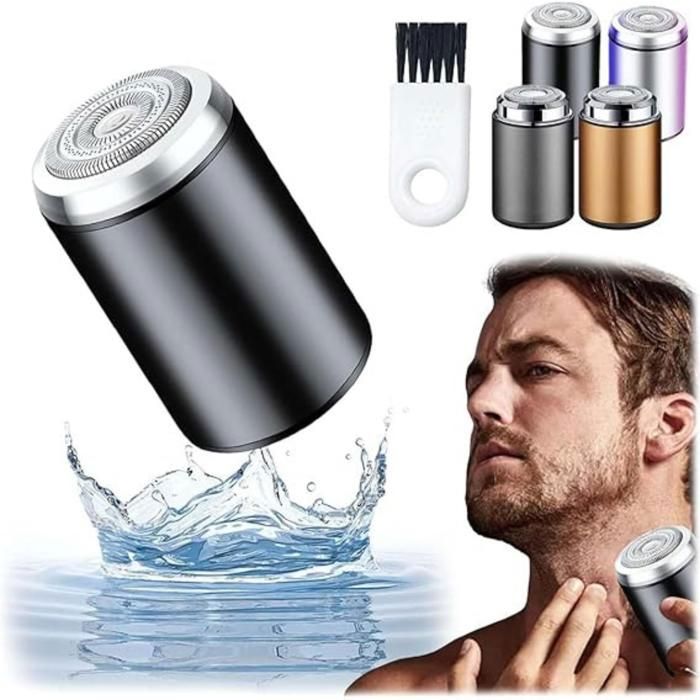 Mini rasoir électrique portable, Taille de poche - Lavable, rechargeable par USB(Couleur aléatoire)