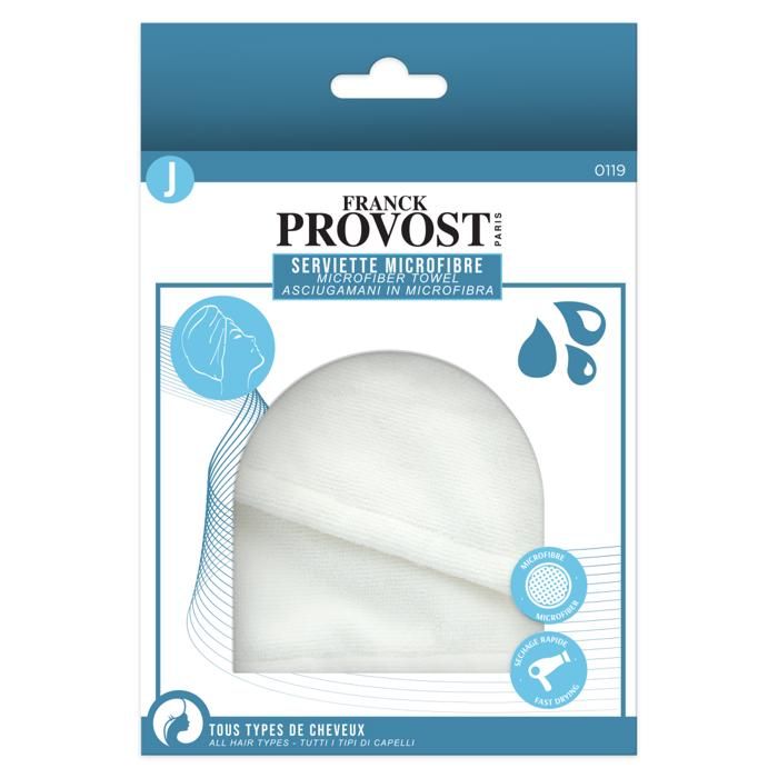 Serviette - Franck Provost - Microfibre - Séchage rapide - Couleurs aléatoires - Femme