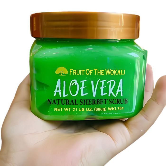 Gommage Corporel - Fruit Of The Wokali - Aloe Vera Bio - 600g - Exfoliant - Fraise