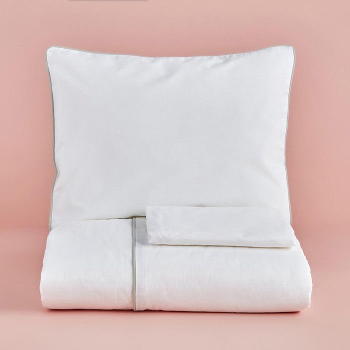 Ensemble de housse de couette - BELLA MAISON - Blanc - Naturelle - Uni - Lavable