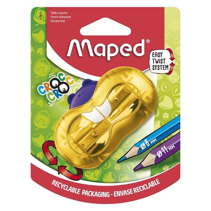 Taille-crayon - MAPED - Croc Croc Twist - 2 trous - Compact - Ergonomique