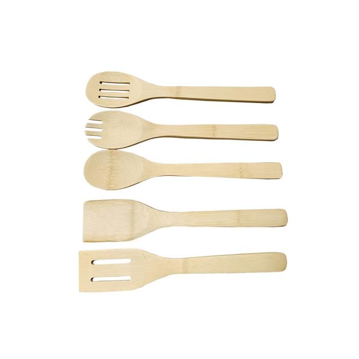 ENSEMBLE 5 PCS D’USTENSILES EN BAMBOU 30X6CM X 5P