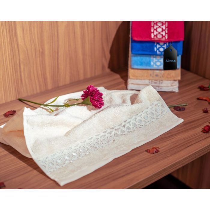 Serviette de table - GENERIC - Arabesque argent - 50x90 cm - 100% coton - Tissu absorbant