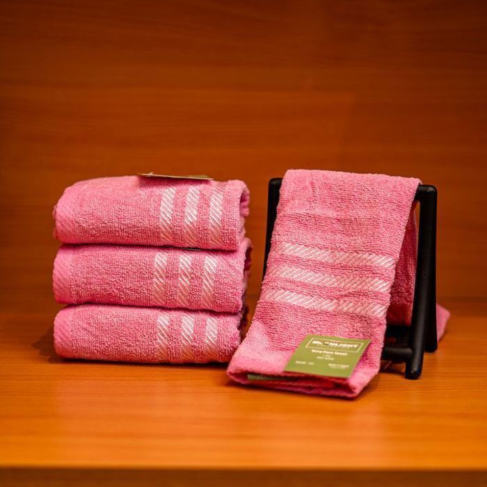 Serviettes de bain - GENERIC - Pack de 3 - Coton égyptien - 50x30 cm - Fushia