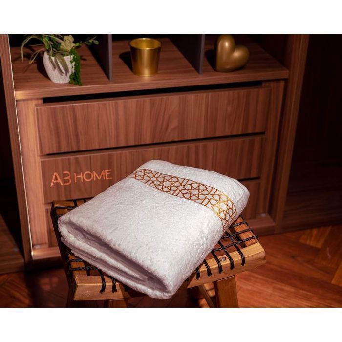Serviette de bain - Arabesque - Gold - 100% coton - 100x180 cm - Tissu absorbant