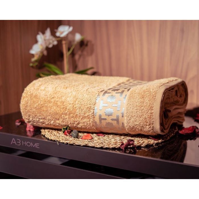 Serviette de table - GENERIC - Arabesque silver - 100x180 cm - 100% coton - Absorbante