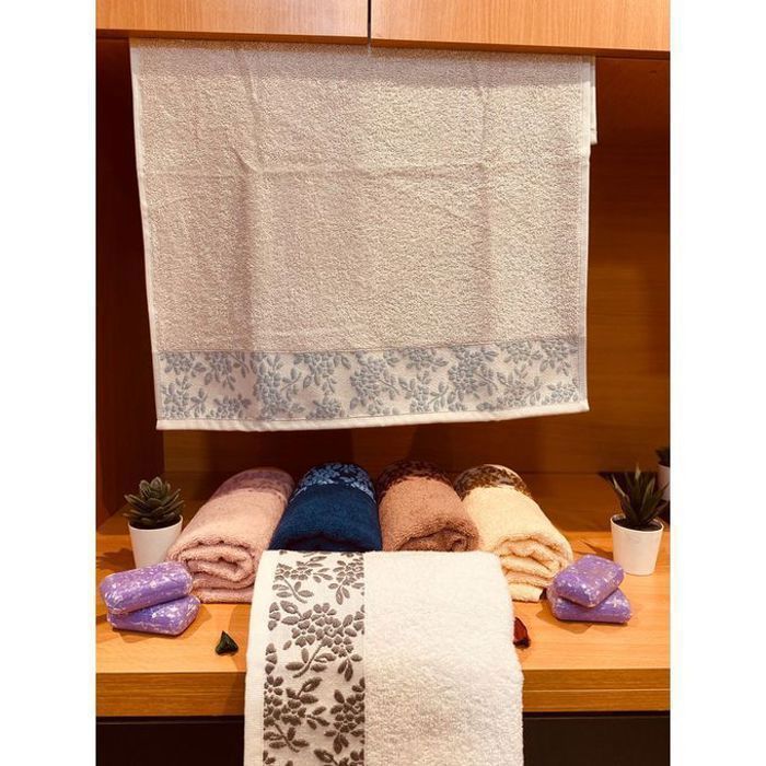 Serviettes de bain - Prestige - Pack de 6 - Coton égyptien - 50x90 cm - Douceur et absorption