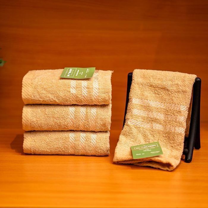 Serviettes de bain - Moonlight - Pack de 3 - Coton égyptien - 30x50 cm - Beige