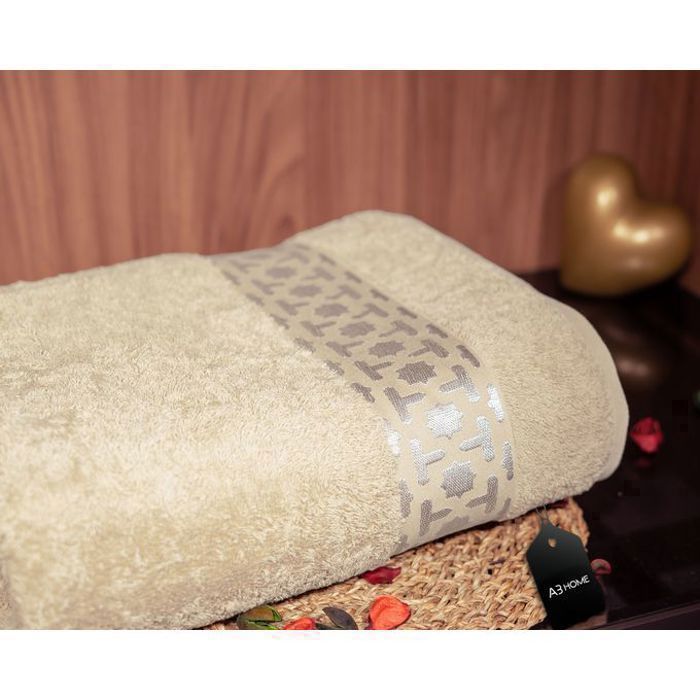 Serviette de table - Arabesque - 100x180cm - Coton égyptien - Absorption optimale - Séchage rapide