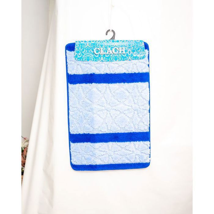 Clash tapis de bain 2 pièces bleu