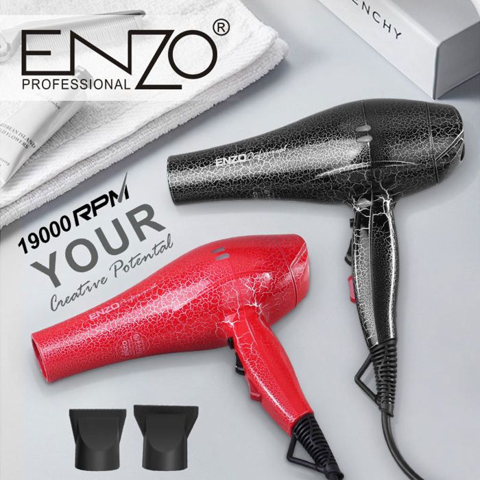 Sèche cheveux - ENZO - EN-6118G - 7500W - Cordon pivotant 360° - Revêtement en titane
