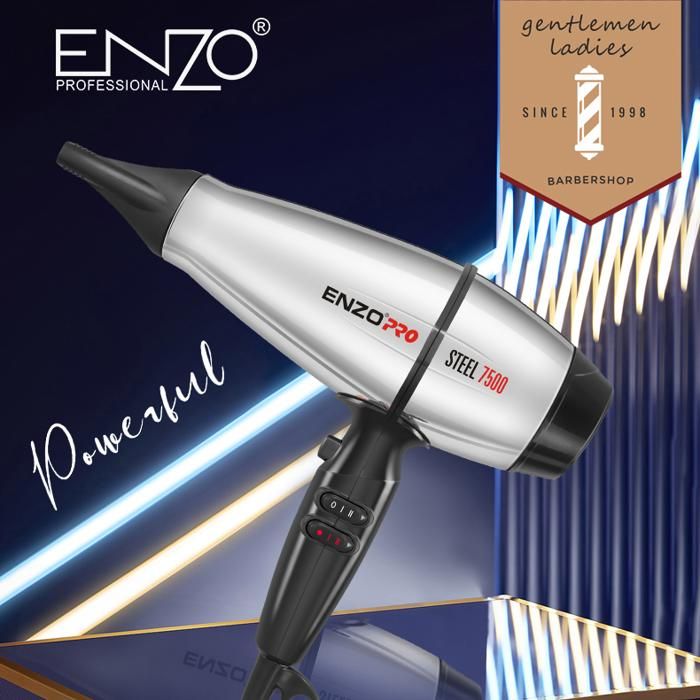 Sèche cheveux - ENZO - EN-3000 - 7500W - Cordon pivotant 360° - Revêtement en titane