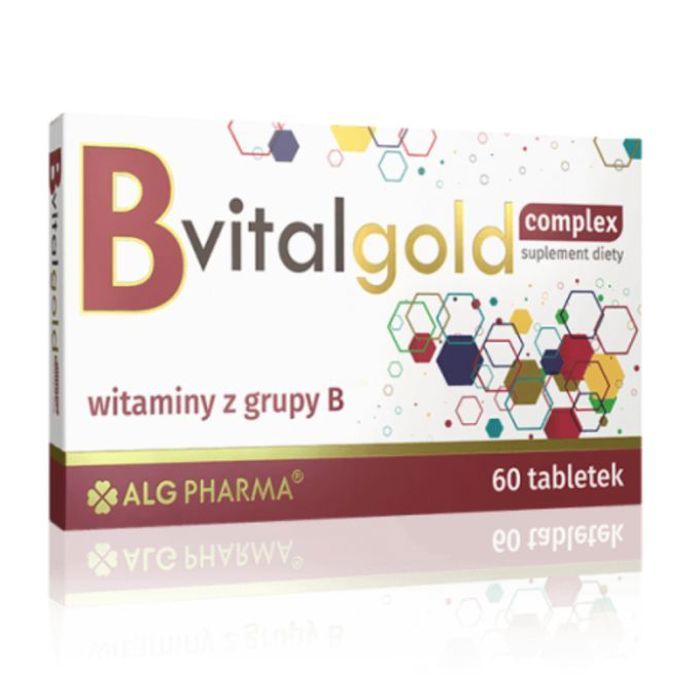 B VitalGold Complex 60 Tabs - Complexe Vitamine B, Système Nerveux, Circulatoire, Cheveux, Peau & Ongles