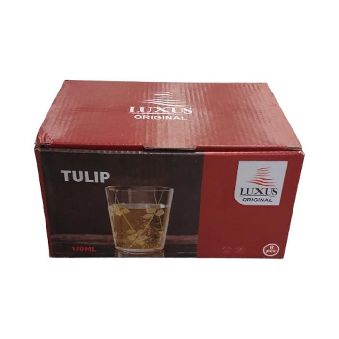 6 VERRE A THE 17CL GRAVE TULIP