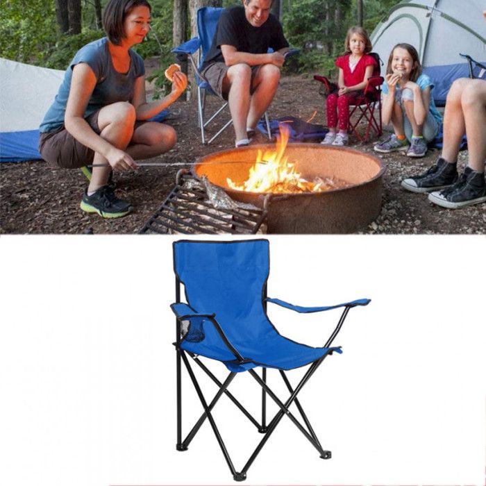 Chaise pliante de camping - GENERIC - Portable - Bleu - 1 personne - Léger et compact