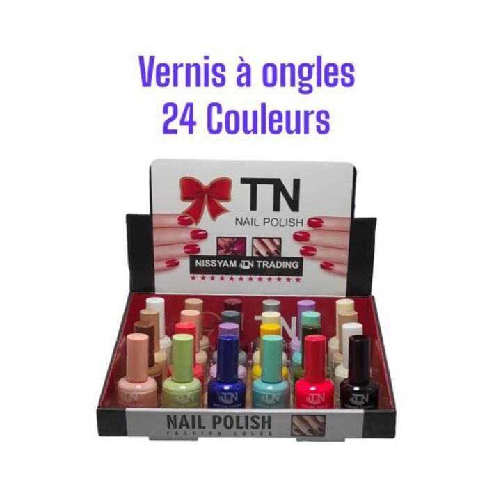 Vernis à ongle - TN - Palette 24 Couleurs - Fini professionnel - Texture fluide - Couleurs saisissantes