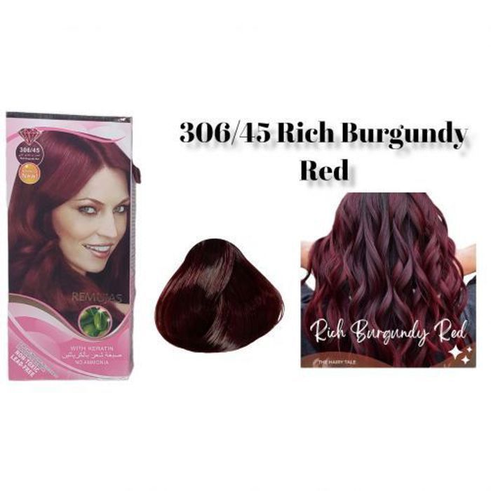 Crème coloration permanente With Keratin - 306-45 Rich Burgundy Red