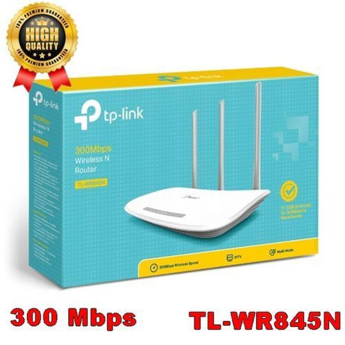 Routeur sans fil - TPLink - TL-WR845N - 300 Mbps - 3 antennes 5 dBi - Couverture améliorée