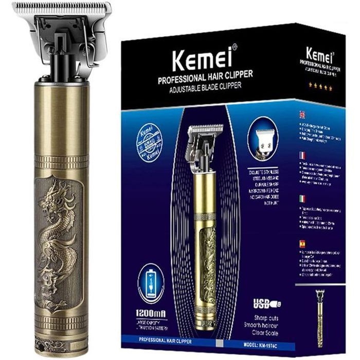 Kemei - Tondeuse de précision sans fil lithium-ion