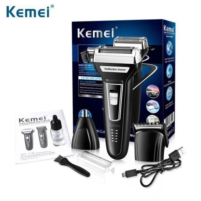 Tondeuse à cheveux - Kemei - KM-6559 - 3 en 1 - Rechargeable - Autonomie 60 min