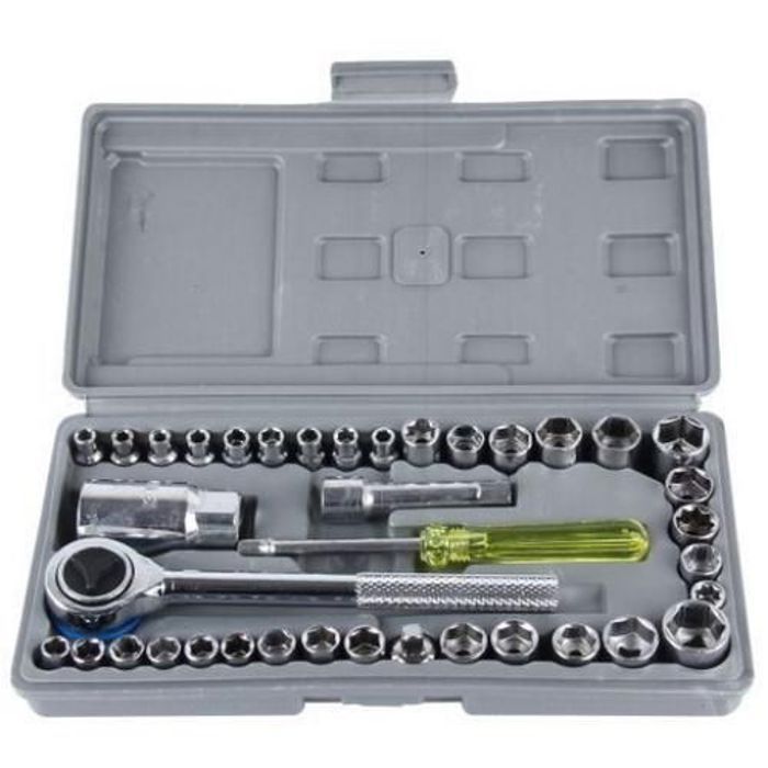 Aiwa 40 PCS Boîte à outils Coffret Clé à douille Manchon Matériel Auto Outils de réparation de voiture