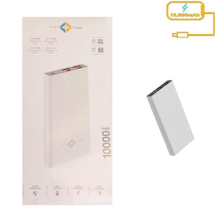 Power Bank 10000mAH chargeur de téléphone entrée micro USB double USB et Usb type C charge rapide