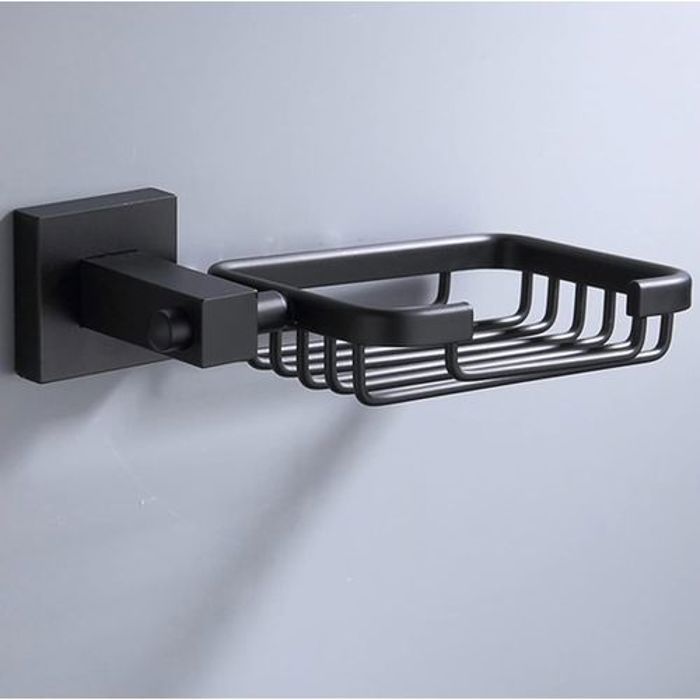 Basta Porte savon moderne en inox Noir mat, Haute Qualité