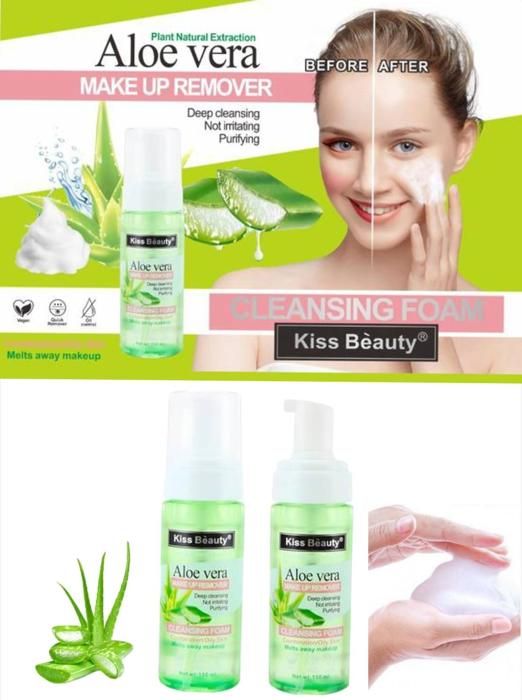 Mousse nettoyante - Aloe Vera - 150 ml - Sans alcool - Tous types de peau