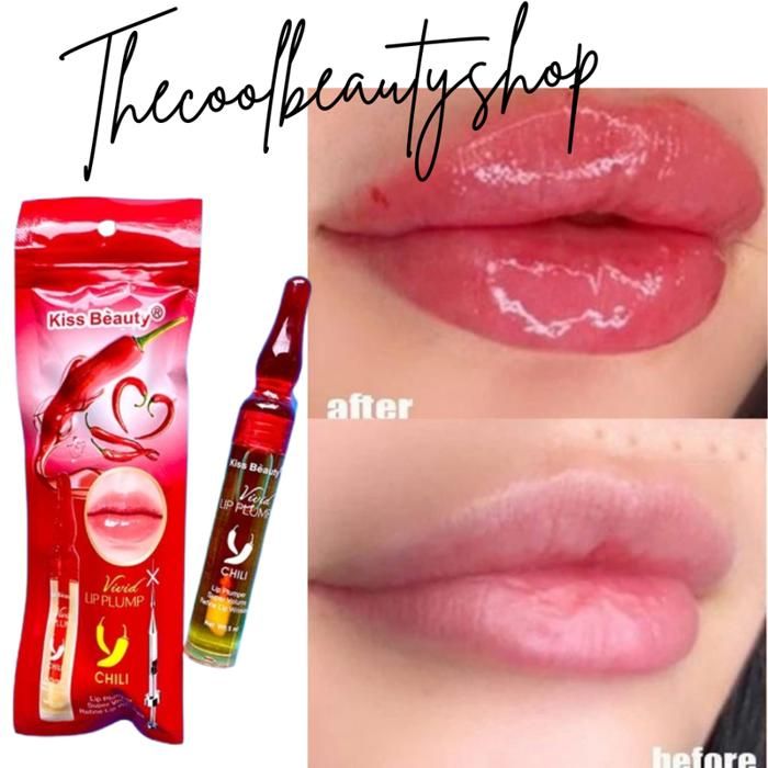 Brillant à lèvres repulpant - KISS BEAUTY - Grand volume - Hydratant - Texture douce - Saveur menthe fraîche