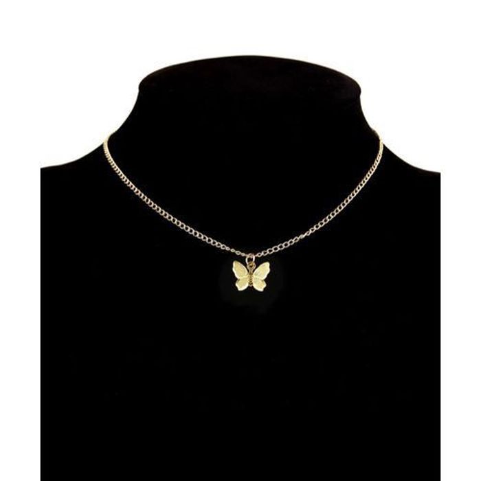 Fashion Collier femme Papillon Chaîne pendentif doré