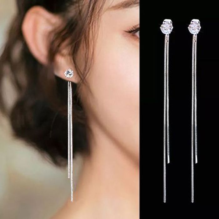 Boucles d'oreilles - GENERIC - Pende à pampilles - Cristal irrégulier - Blanc - Femme