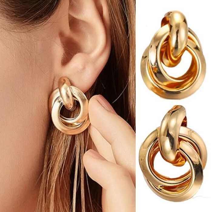 Boucles d'oreilles - GENERIC - Rétro en Métal - Pendantes géométriques - Bijoux tendance - Cadeau idéal