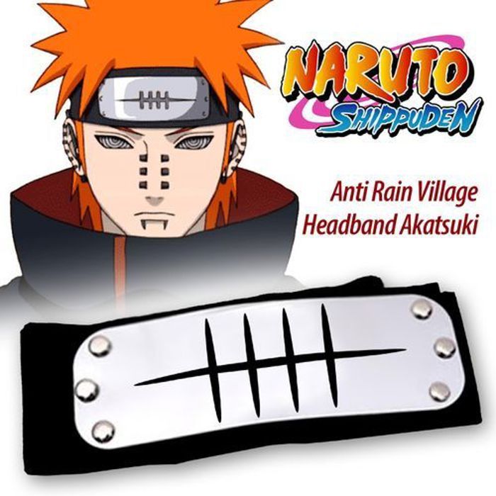 Bandeau Anti Pluie - GENERIC - Naruto Shippuden - Noir - Adulte - Mixte
