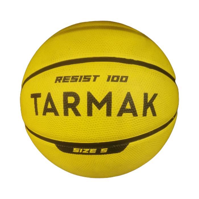 Ballon de basket - R100 - Taille 5 - Jaune - Enfant - Mixte