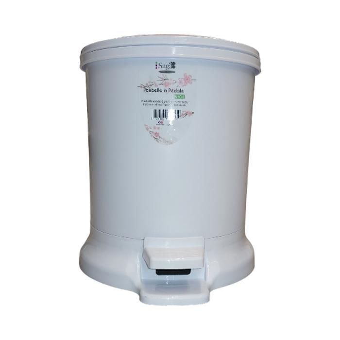 Poubelle de Salle de Bain, 7 litres, mécanisme de Fermeture,