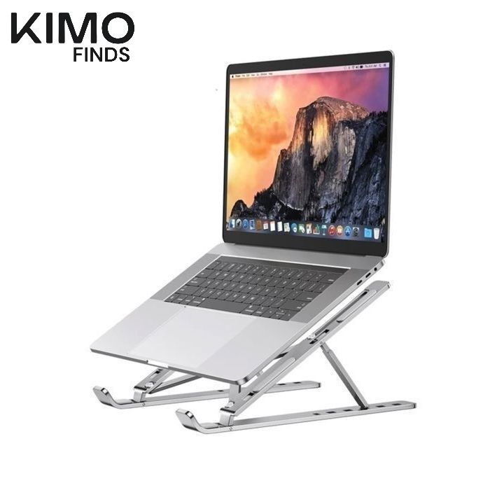 Support pliable KIMO FINDS™ pour ordinateur portable. Réglable, ergonomique et portable. Confort et stabilité partout
